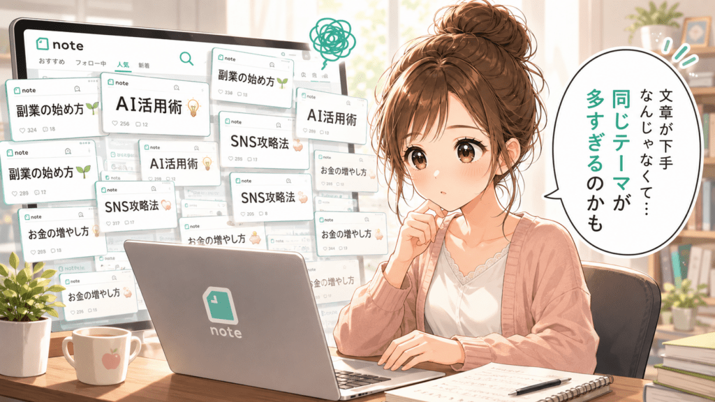 文章力よりテーマ選びを見直すnote初心者