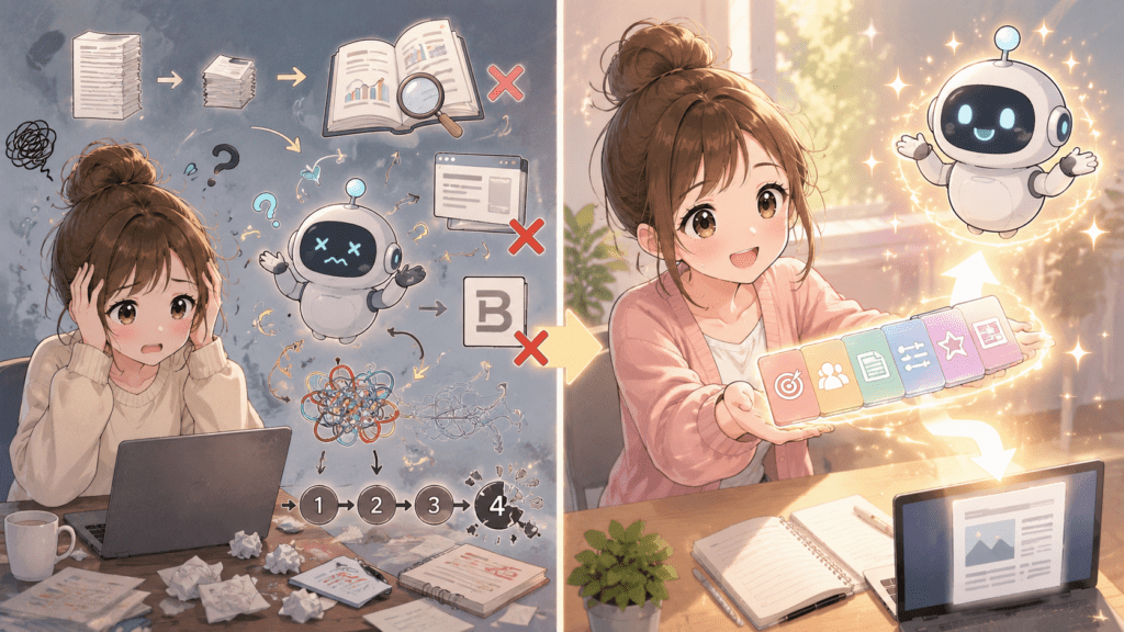 悪いプロンプトと良いプロンプトの比較