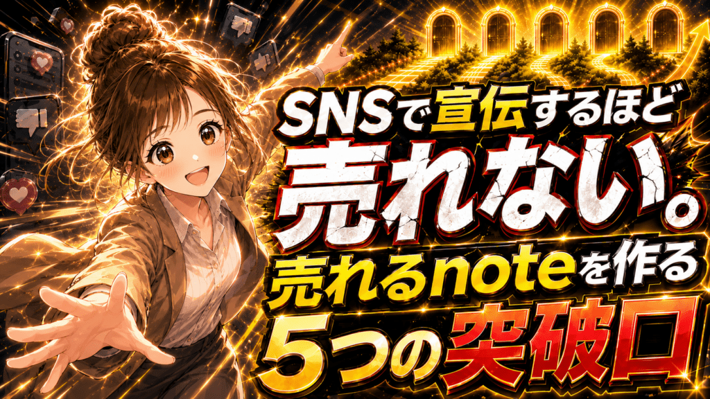 SNSで宣伝しても売れないnoteを改善する5つの突破口