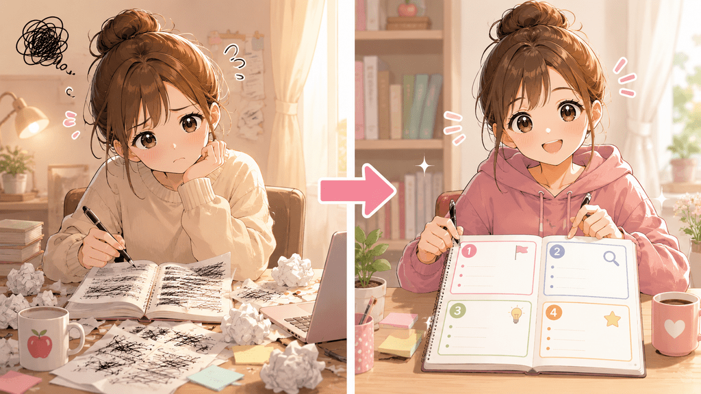 「完璧な文章を書かなくていい」をPREP法で組み立てた文章例