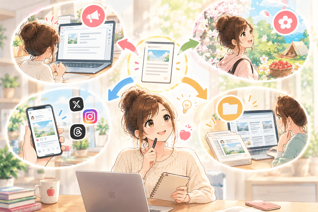 過去の有料noteをタイムセールで届け直す女性