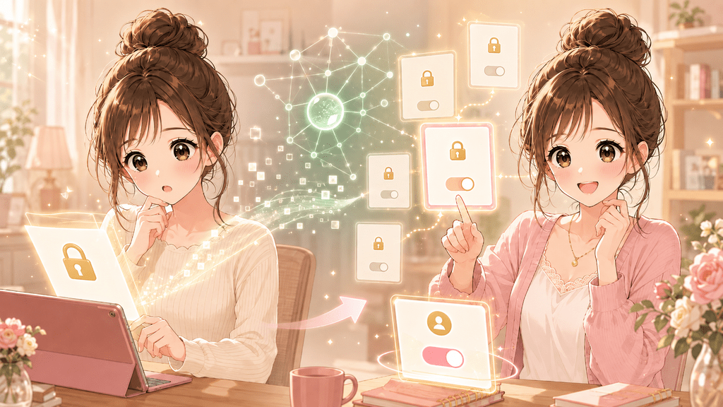note記事ごとにAI学習対価還元プログラムの参加設定をON・OFFで選べることを表すイラスト