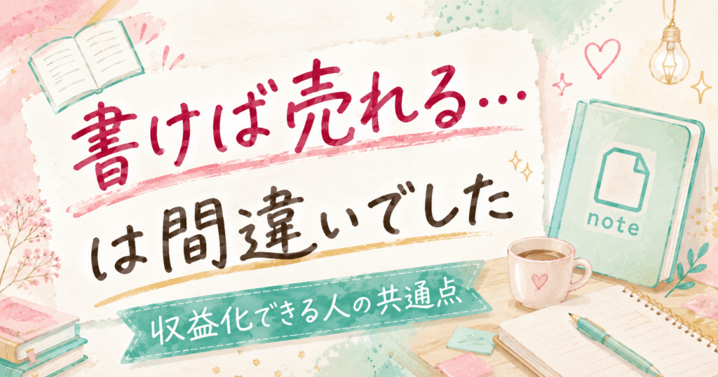 note初心者向け、収益化までの最短ルートを解説するイメージ画像