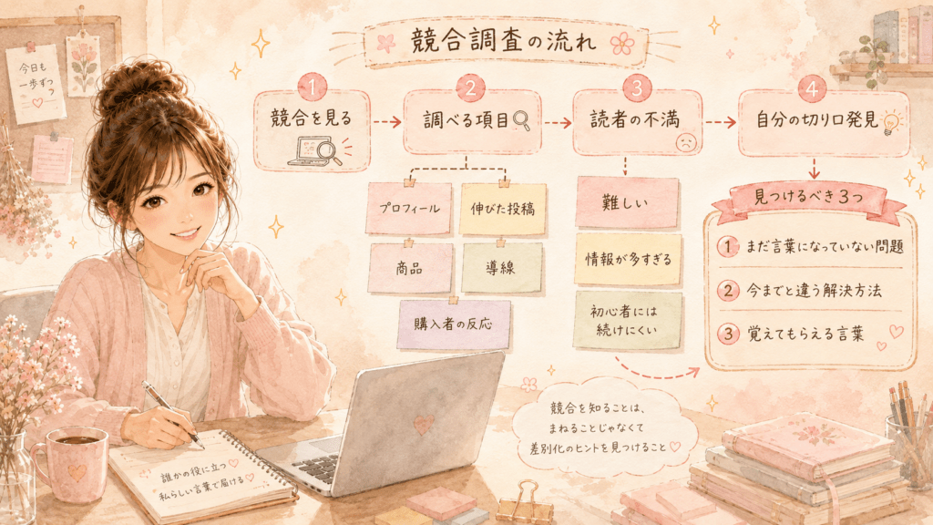 STEP2 売れている人をリサーチするイメージ