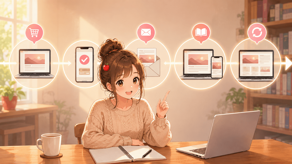 有料noteのゲスト購入は「買いやすさ」だけでなく「買ったあと」まで考えることが大切だとまとめるイラスト