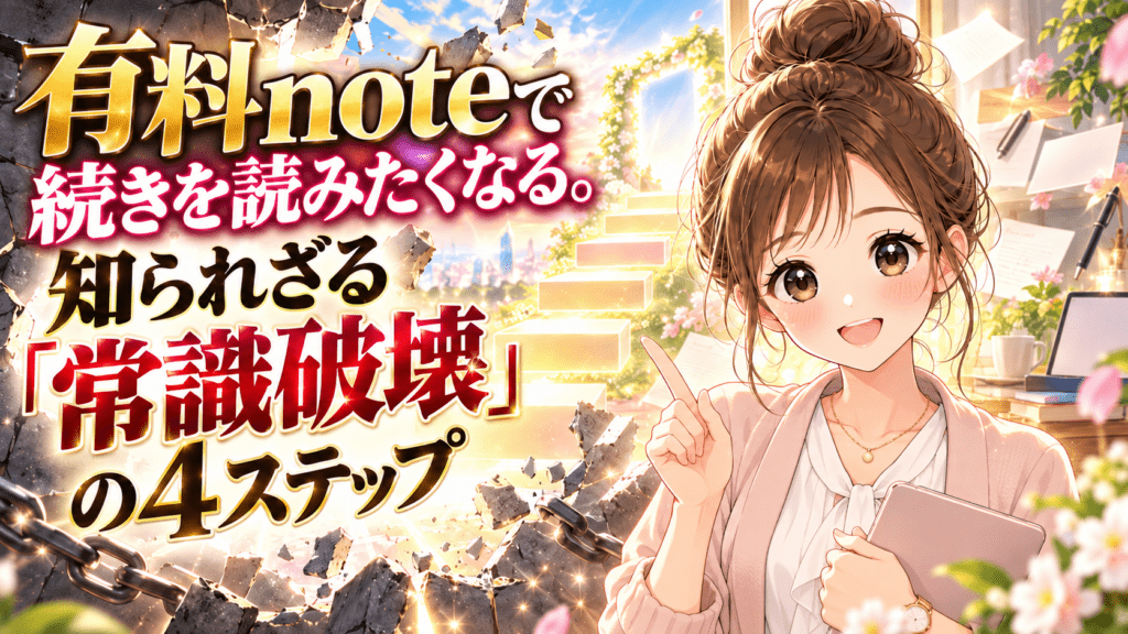 有料noteで続きを読みたくなる常識破壊の4ステップ