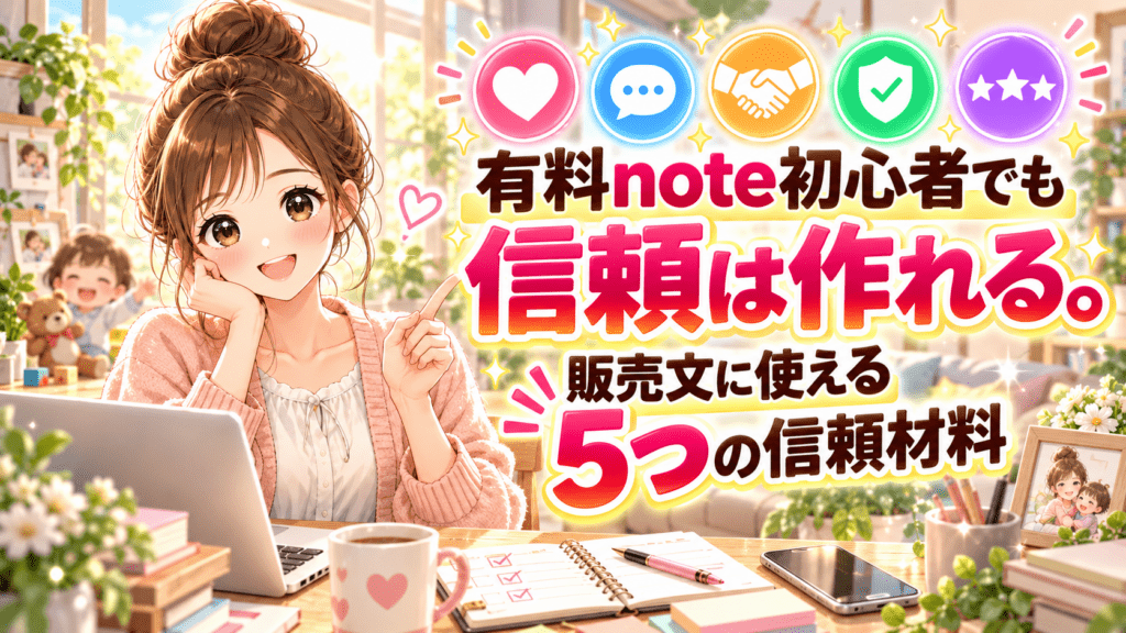 有料noteの販売文に使える5つの信頼材料