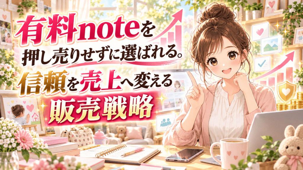 有料noteを押し売りせず信頼と売上につなげる販売戦略