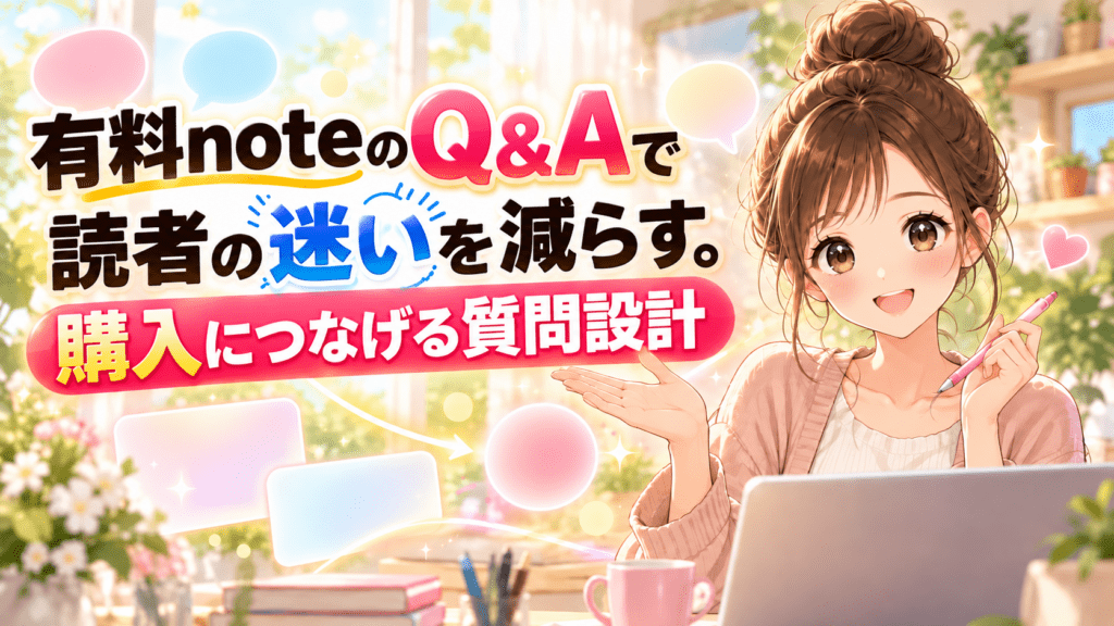 有料noteのQ&Aで購入前の迷いを減らす質問設計
