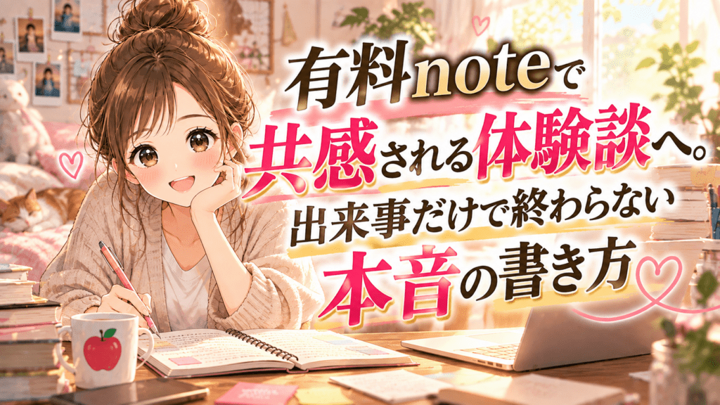 有料noteで共感される体験談に変える本音の書き方
