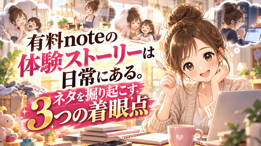 日常から有料noteの体験ストーリーを掘り起こす3つの着眼点