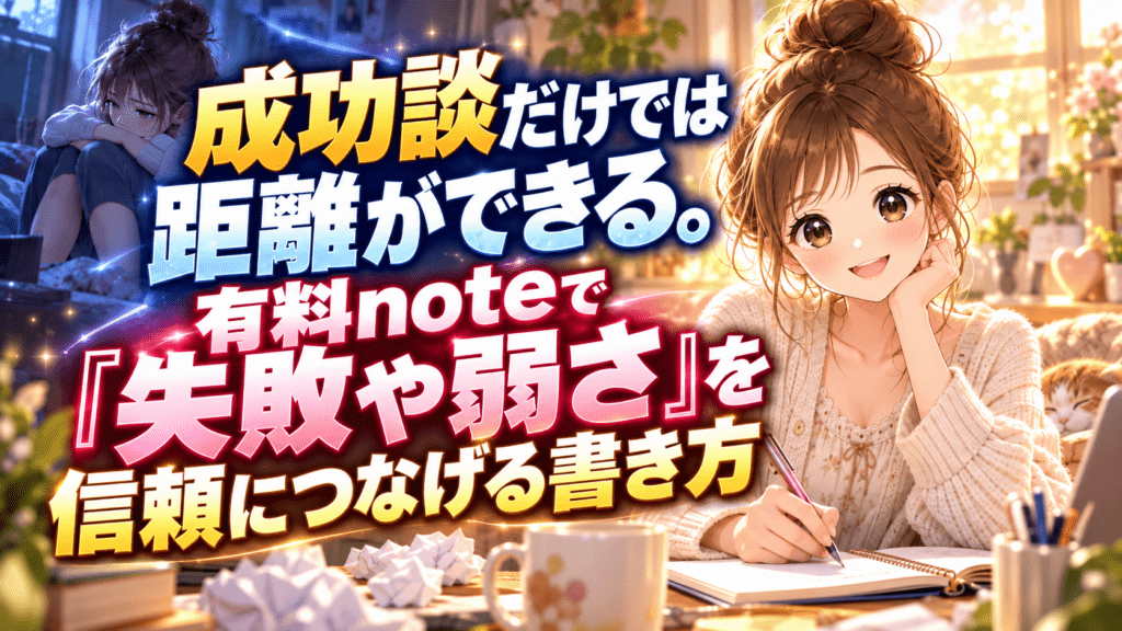 有料noteの失敗や弱さを読者の信頼につなげる書き方