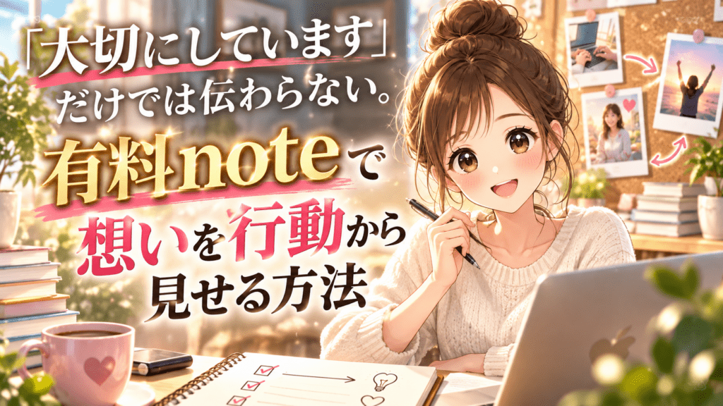 有料noteで「大切にしています」という想いを行動で伝える文章術