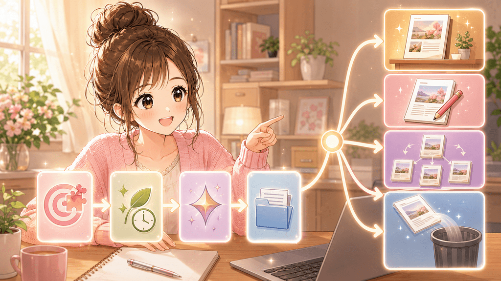 有料noteの扱いを決める4つの質問リストのイメージ