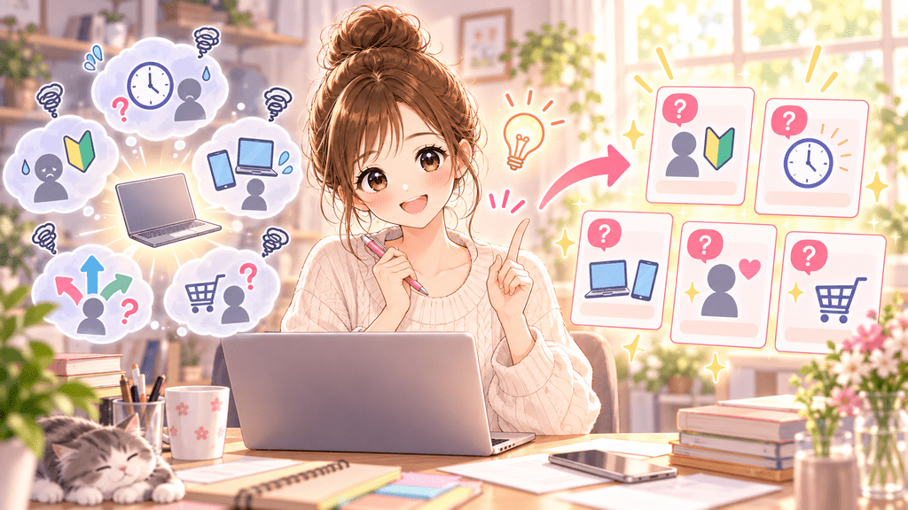 読者の「欲しい。でも…」からQ&A候補を5個書き出す方法