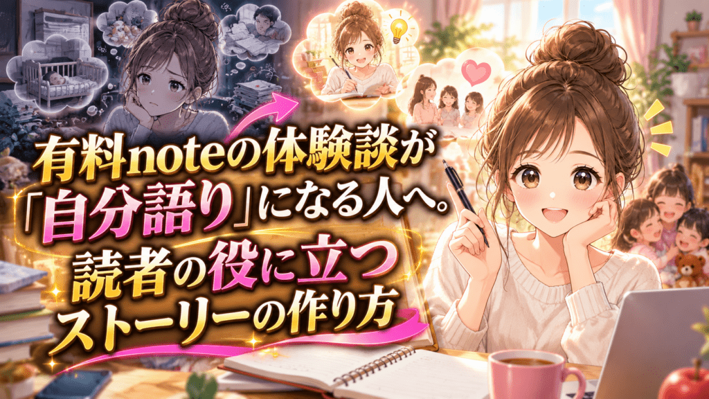 有料noteの体験談を自分語りから読者に役立つストーリーへ変える方法
